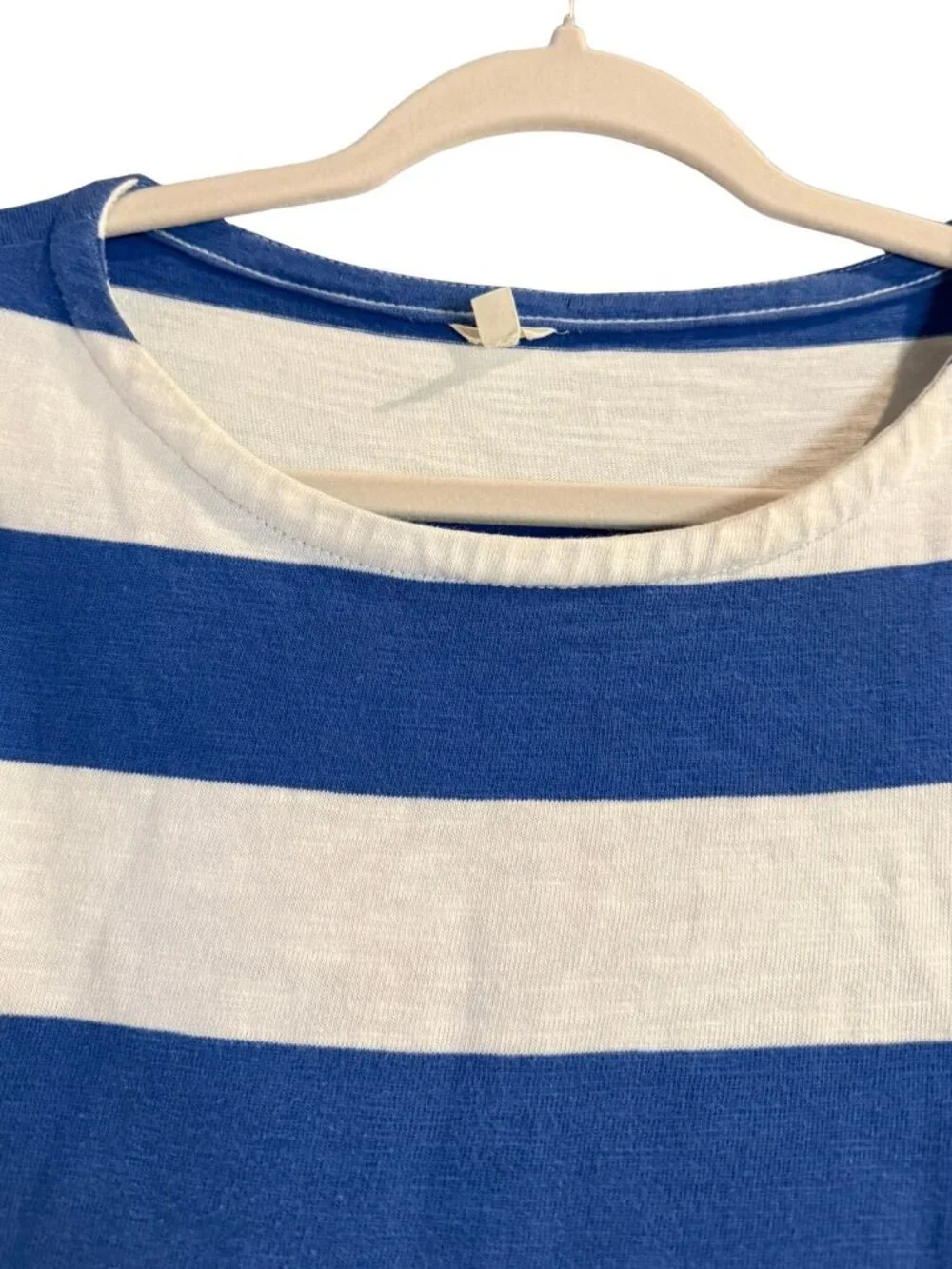 J.Crew XS Blue White Striped Cotton Shift Dress Side Zips Nautical